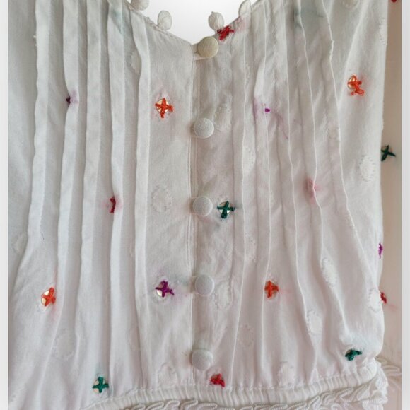 Tessora Sleeveless Romantic Boho Embroidered Maxi Dress M - Picture 4 of 10